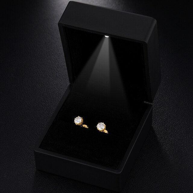 Genuine VVS Lab Small Hoop 925 Sterling Silver Earrings - CaratixJewelry